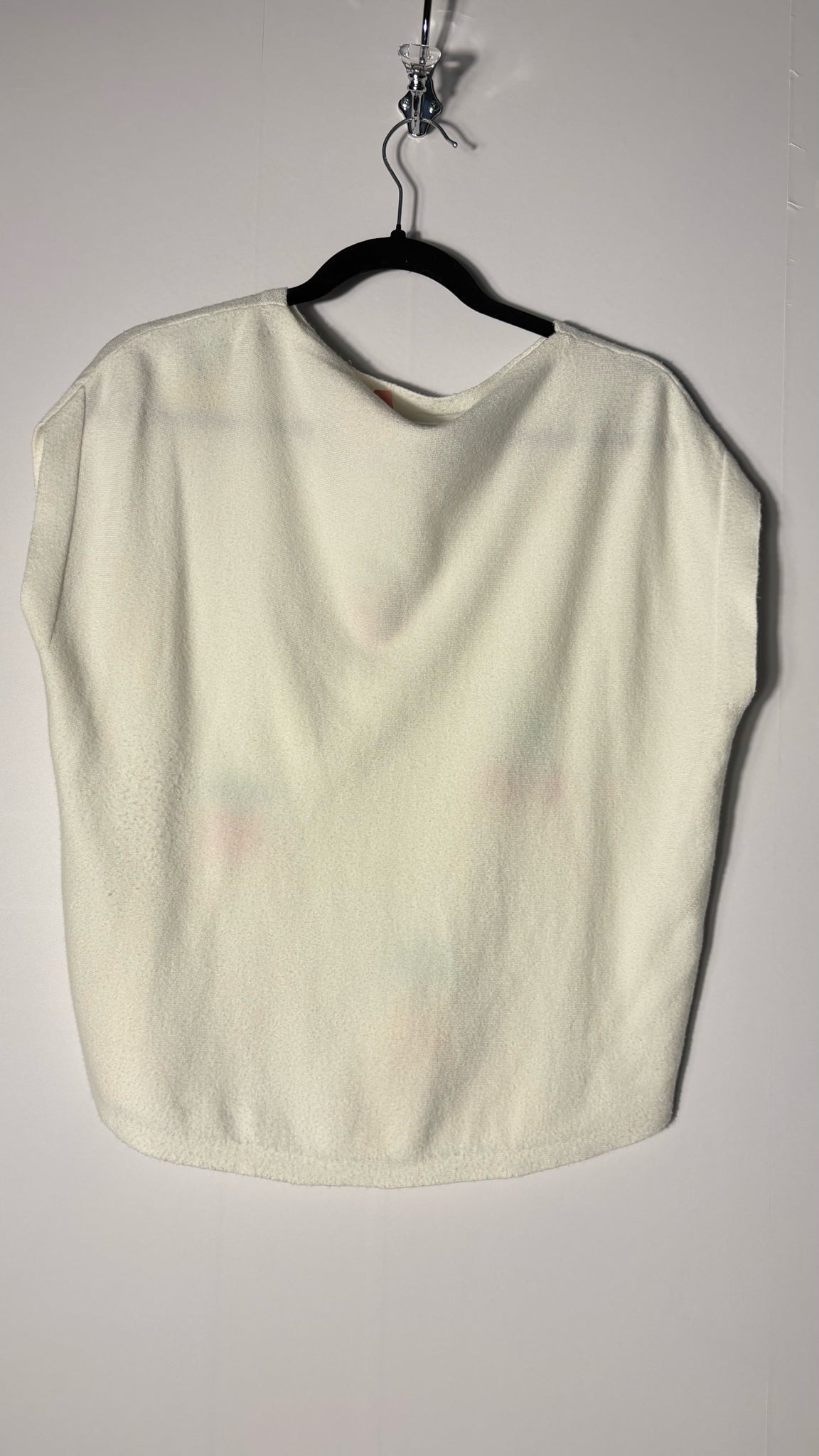 Size M White Fruit Print Ladies Top