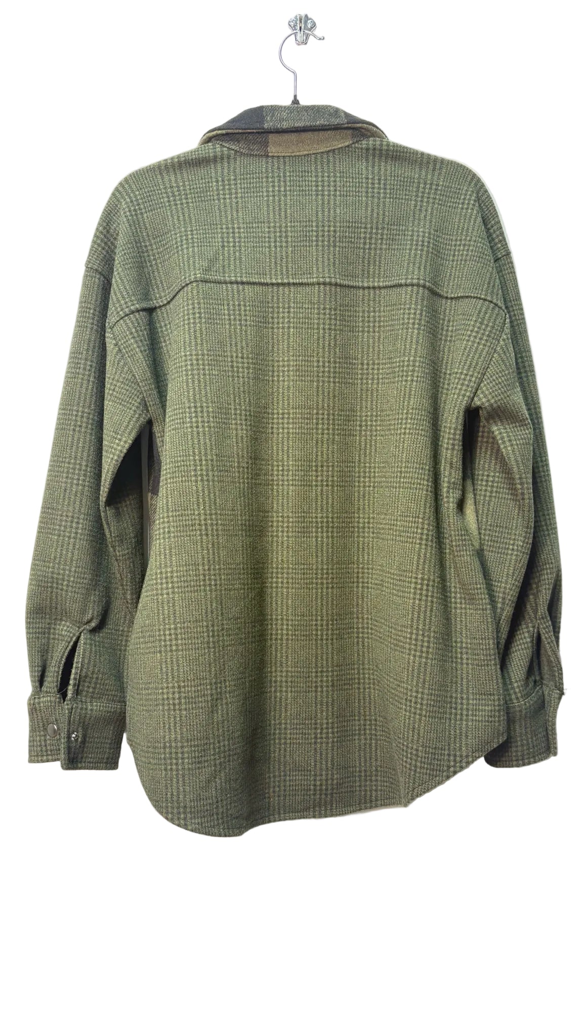 Size S Steve Madden Olive Black Plaid Ladies Jacket