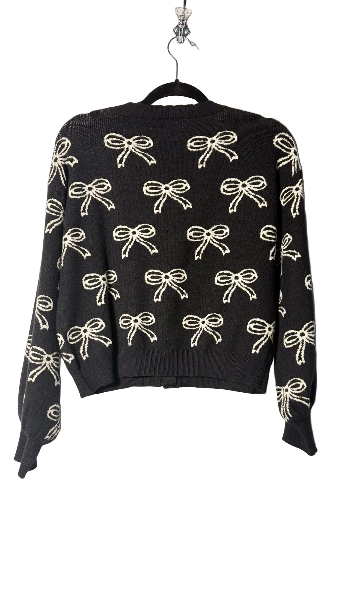 Size L Black Bow Ladies Cardi