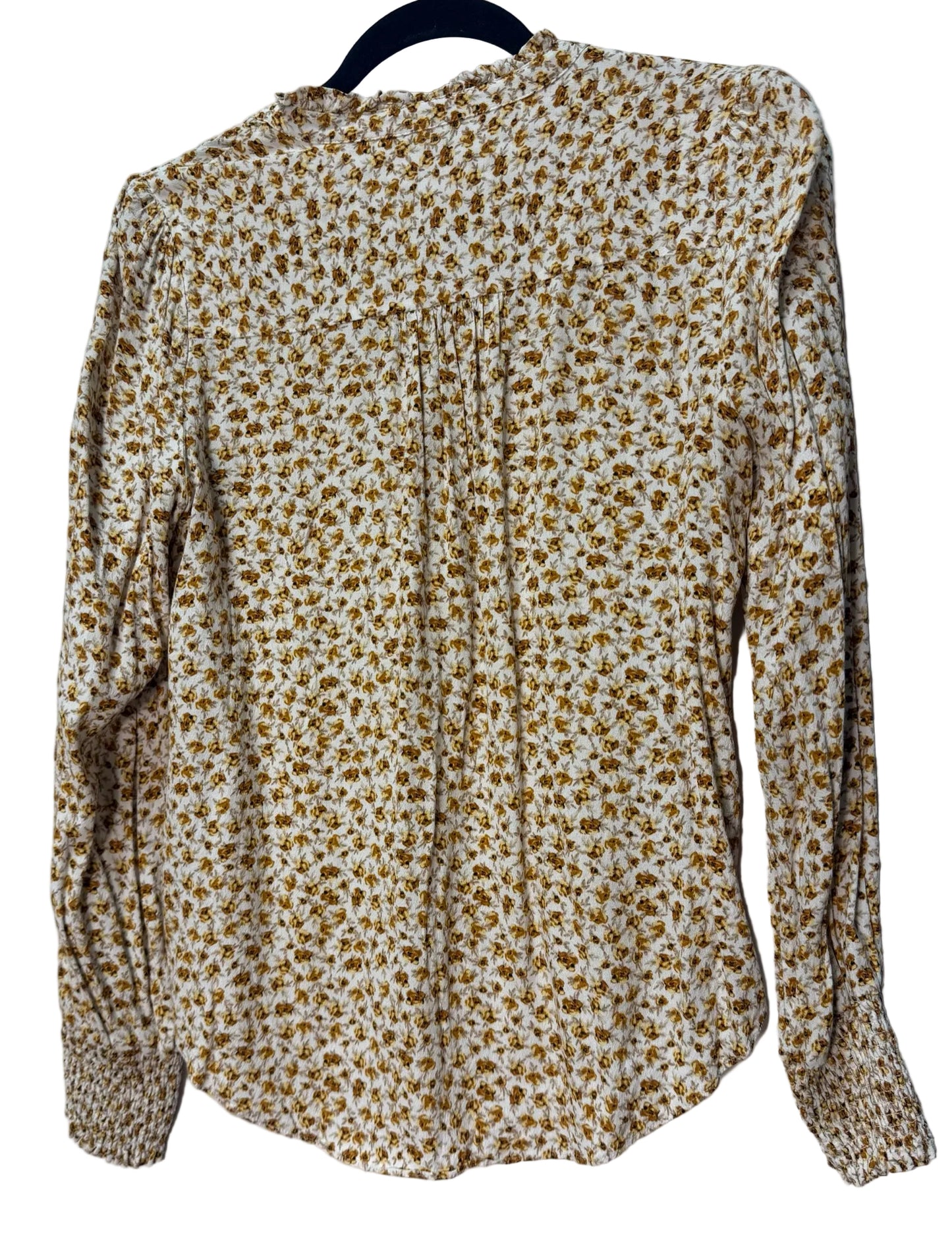 Size M RW & CO White Orange Floral Ladies Top