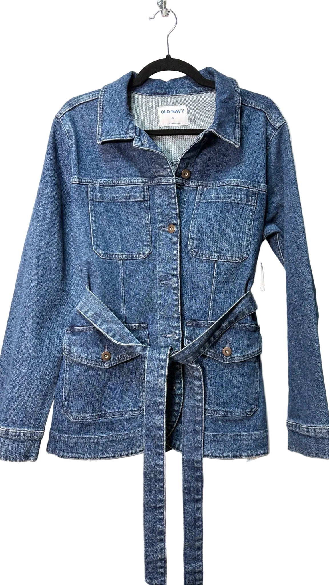 Size M Old Navy Denim Brand New Belted Ladies Jacket