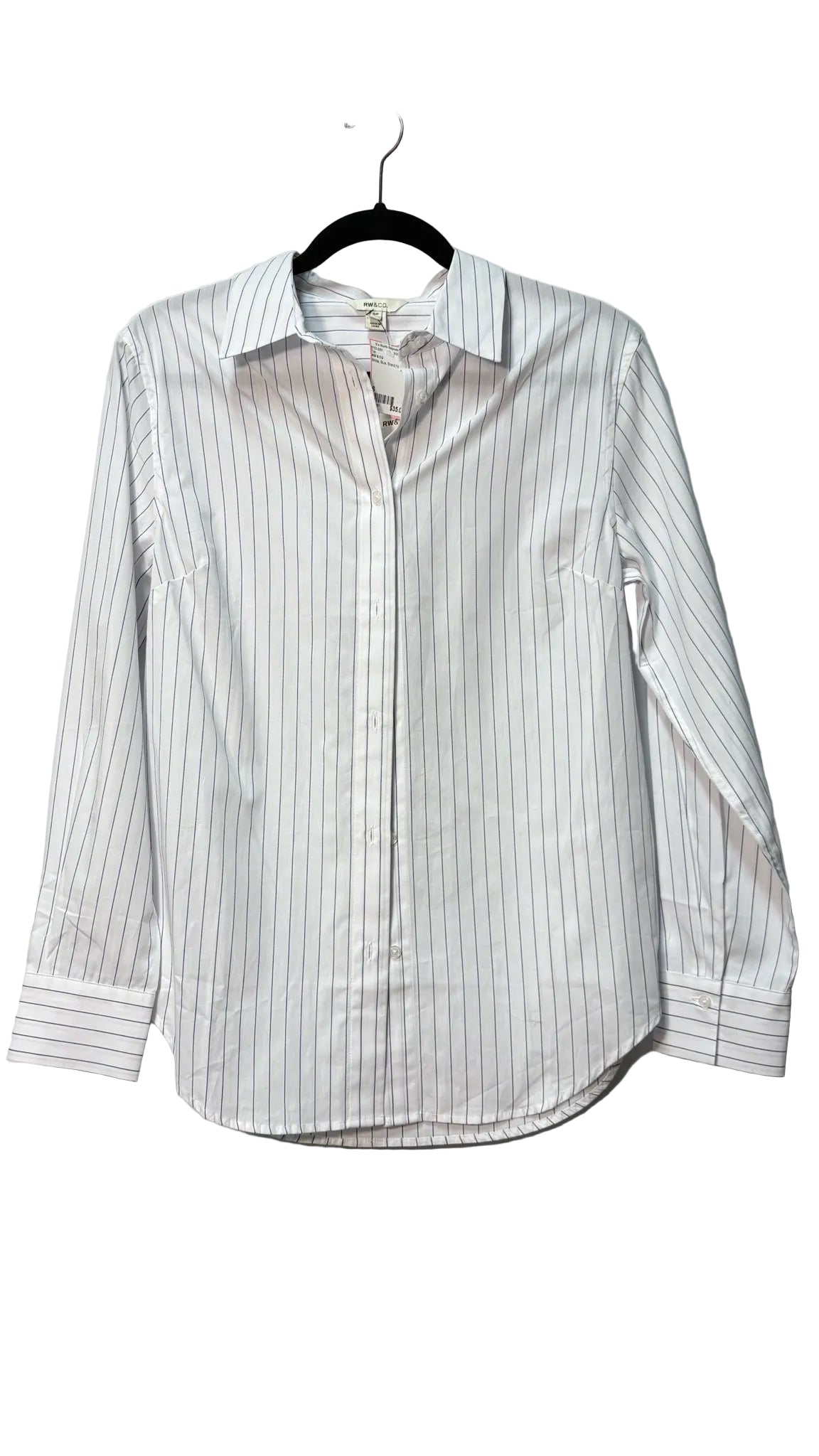 Size S RW & CO White Blue Brand New Top