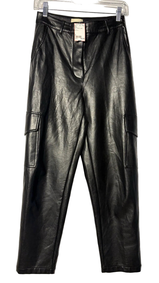 Size 2 Wilfred Black Pleather Ladies Pants