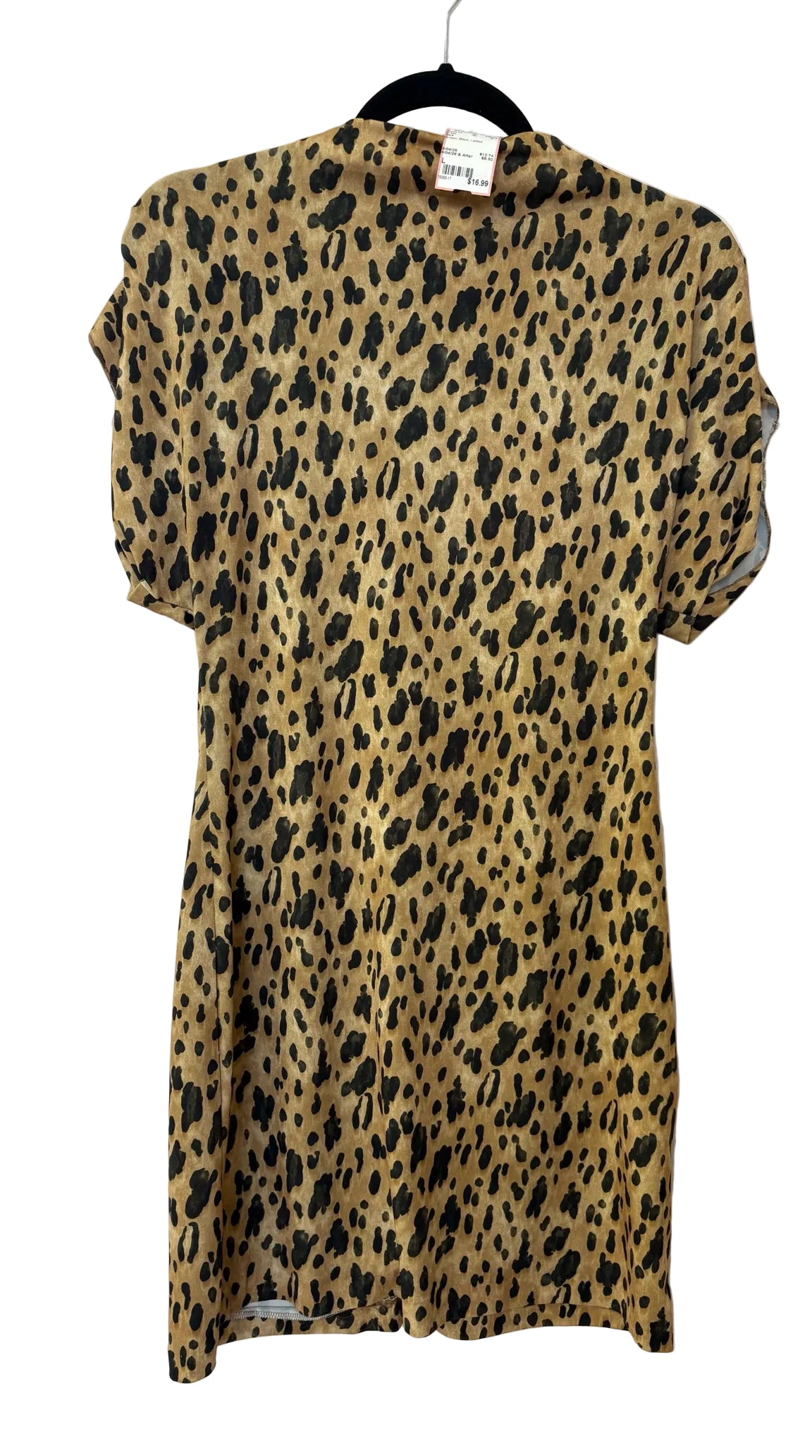 Size L Zara Brown Black Ladies Dress