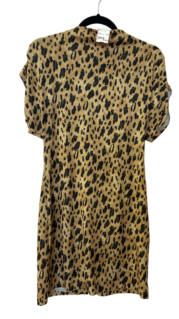 Size L Zara Brown Black Ladies Dress