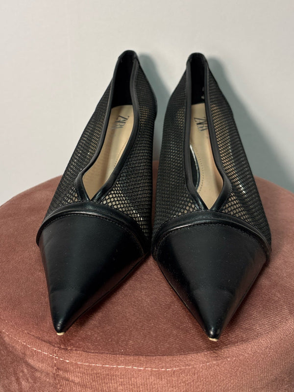 Zara Black Mesh Ladies Footwear/Ladies