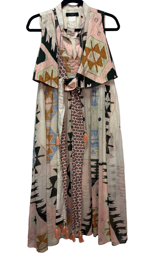 Size 6 Max Mara Pink Multi Abstract Ladies Dress