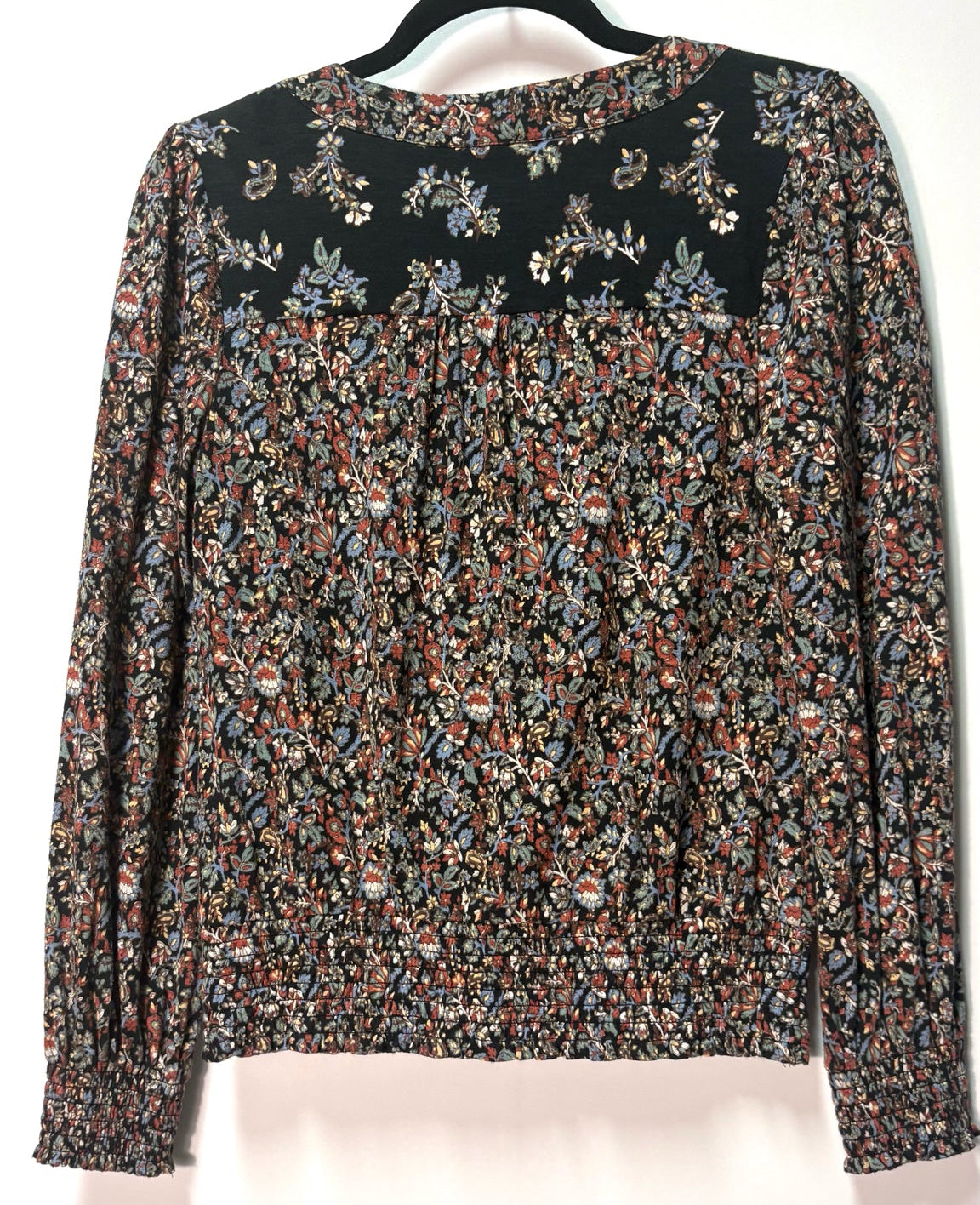 Size 6 Fatface Black Rust Ladies Top