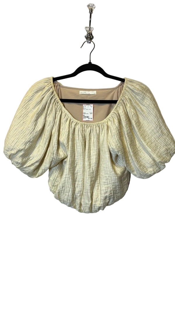 Size XS Oak+Fort Cream cropped Ladies Top