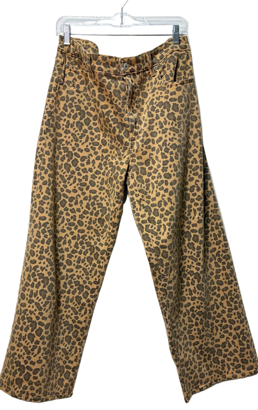 Size 12 American Eagle Tan Brown Animal Print Ladies Pants