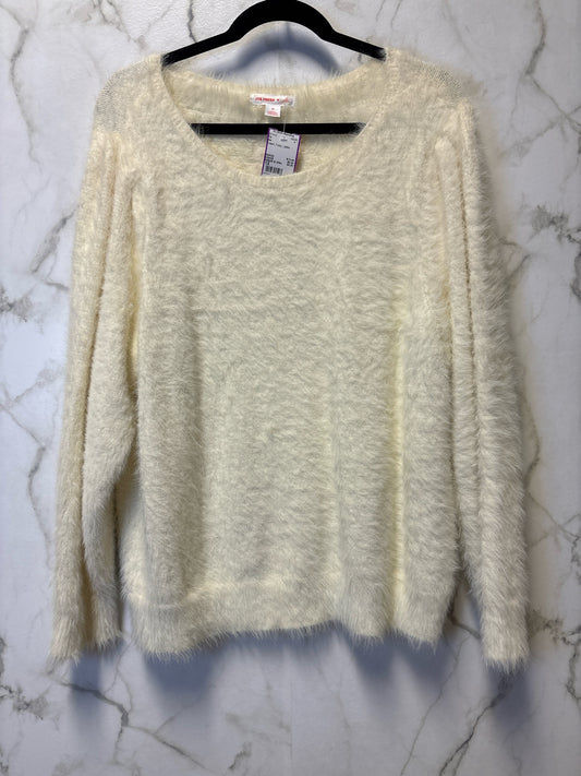 Size 1X Joe Cream Fuzzy Ladies Top