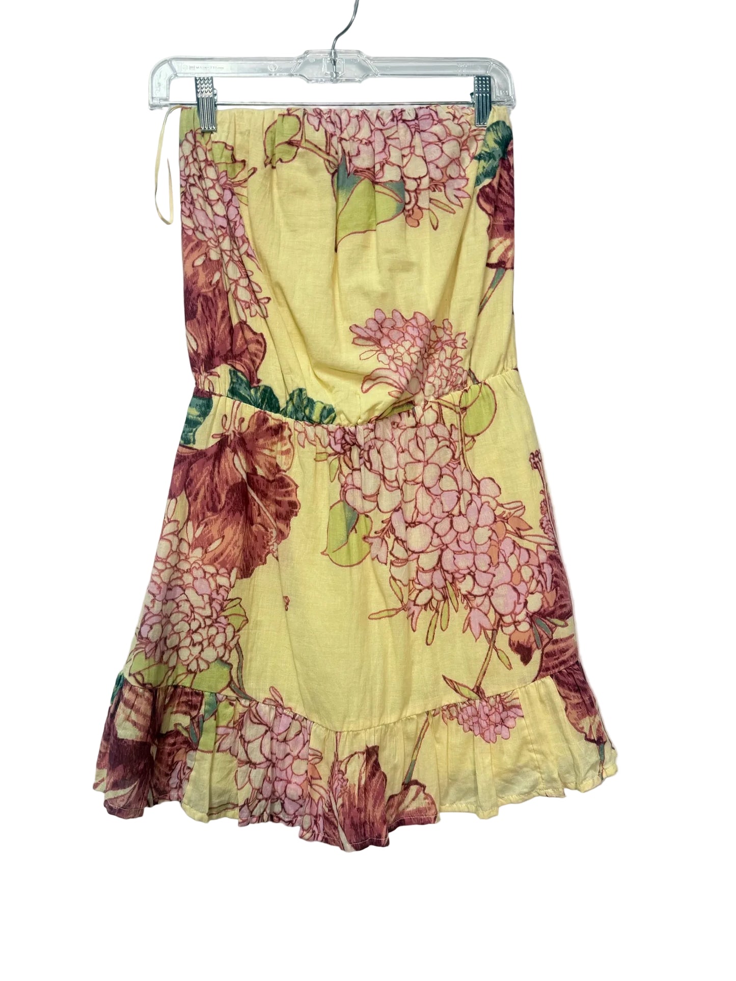 Size S Abercrombie Yellow Pink Floral Ladies Dress