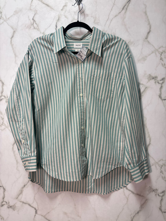 Size XXS Wilfred White Green Stripe Ladies Top