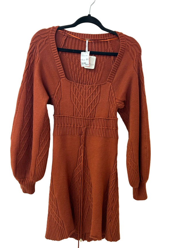 Size S Free People Rust Brand New Ladies Dress