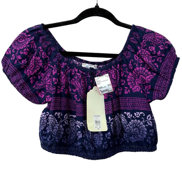 Size S Topshop Blue Fushia Brand New Ladies Top