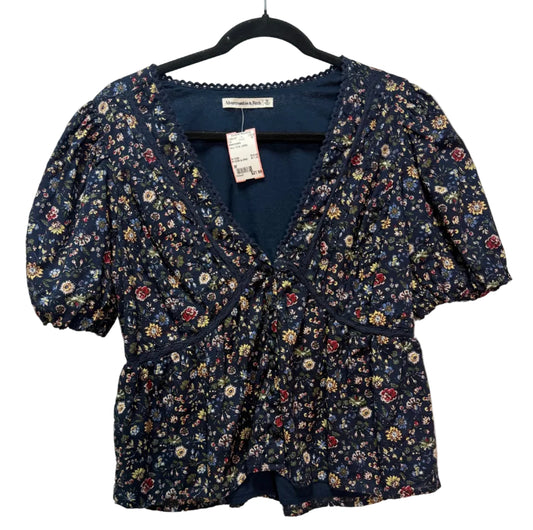 Size M Abercrombie Navy Floral Ladies Top