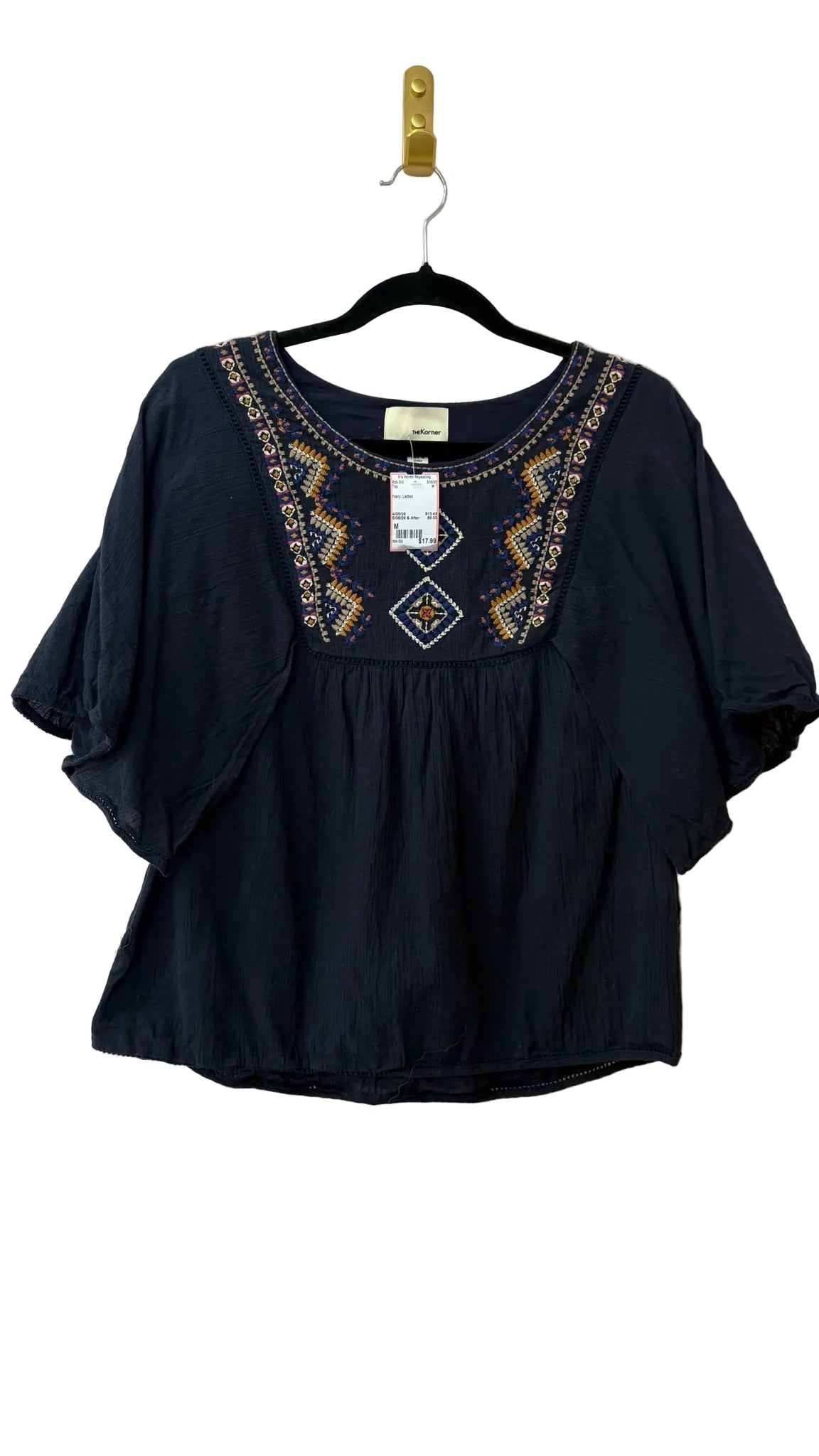 Size M Navy Ladies Top