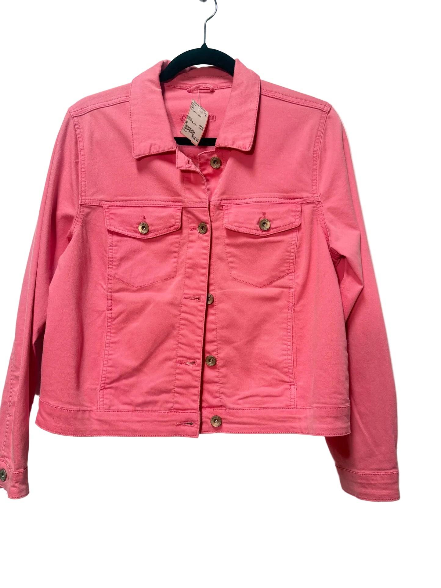 Size M cream Pink Denim Ladies Jacket