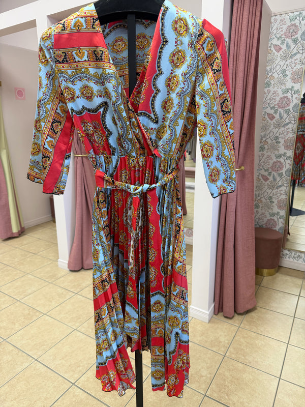 Size S DEX Red Blue Ladies Dress