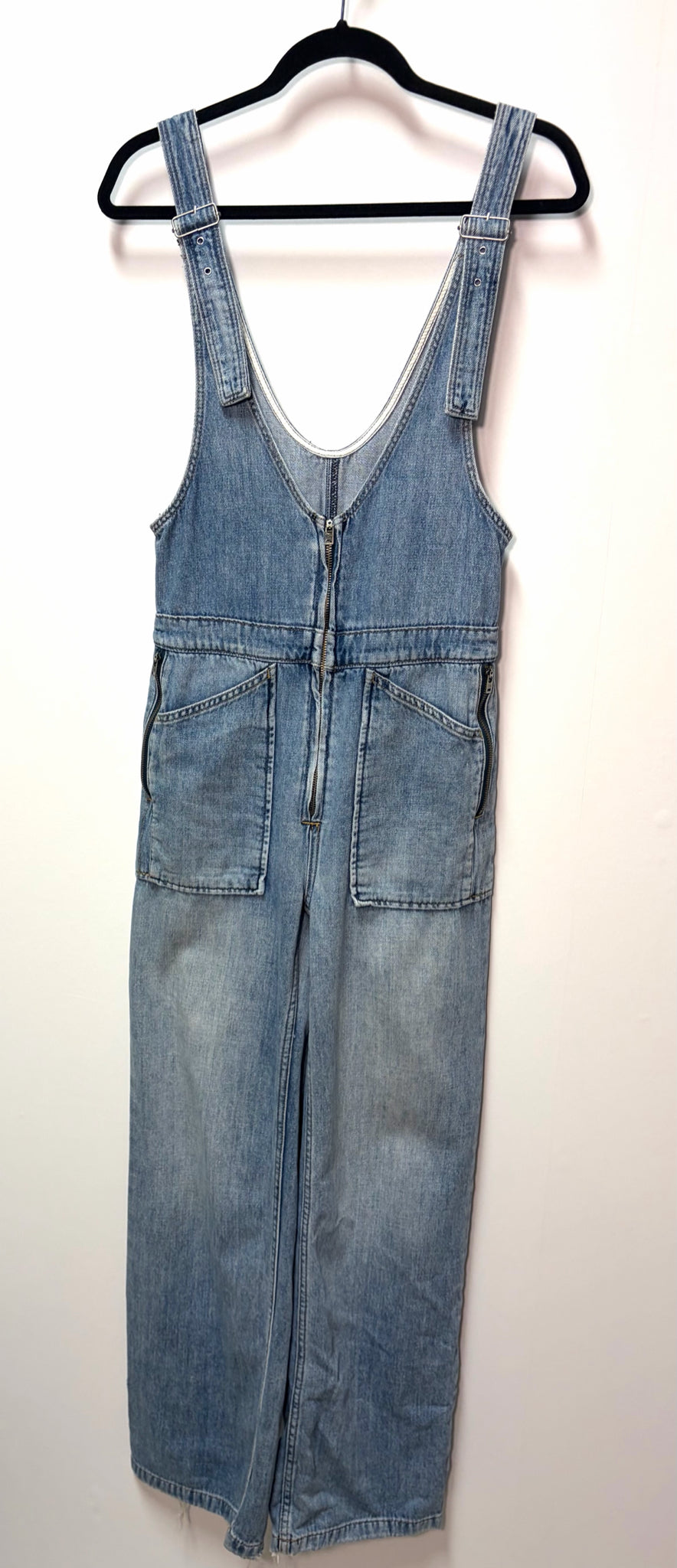 Size 4 Free People Blue Denim Ladies Overall
