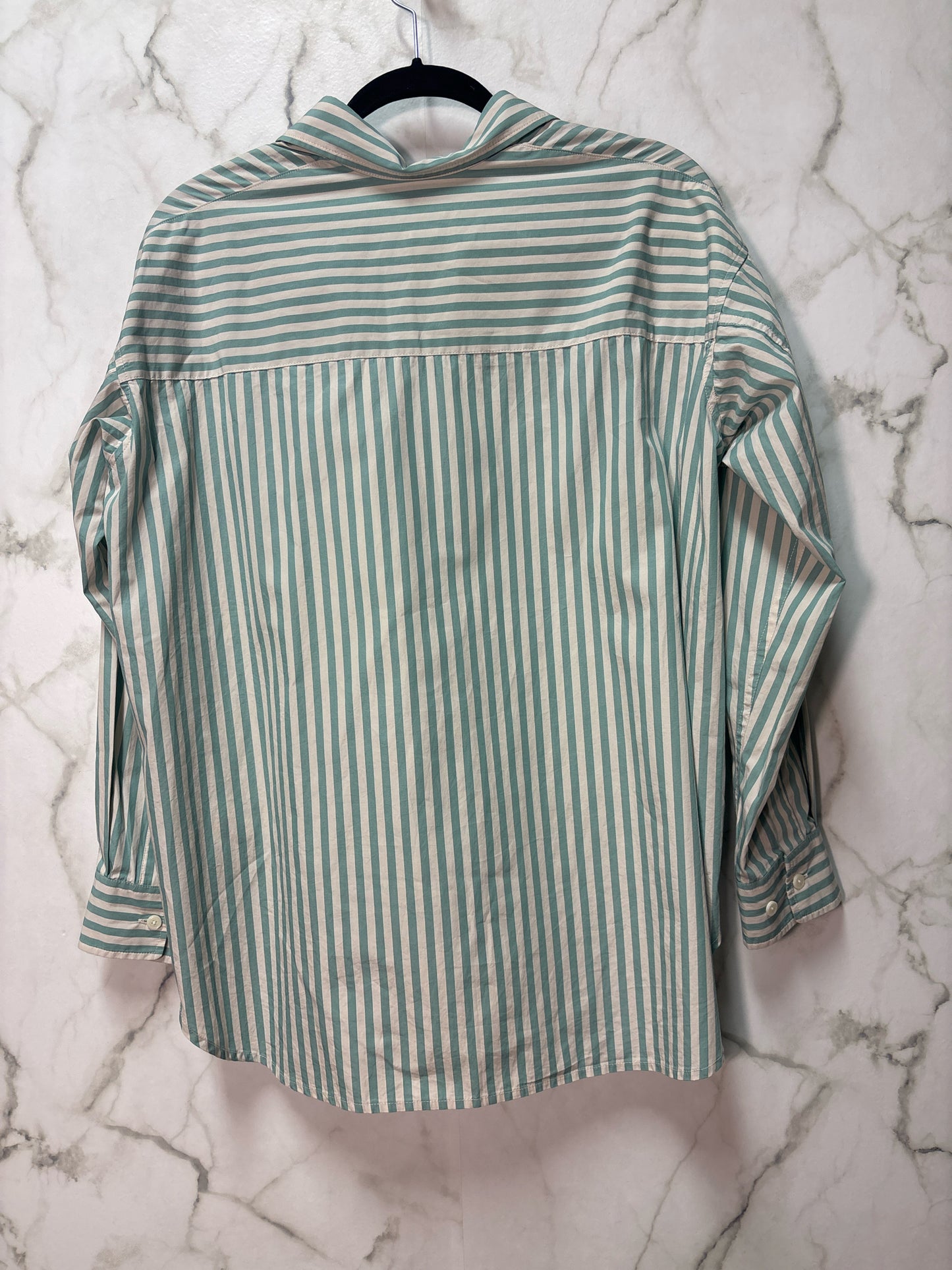 Size XXS Wilfred White Green Stripe Ladies Top