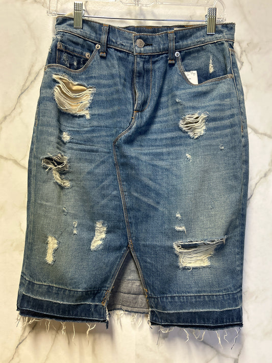 Size 26 Rag & Bone Blue ripped Ladies Skirt