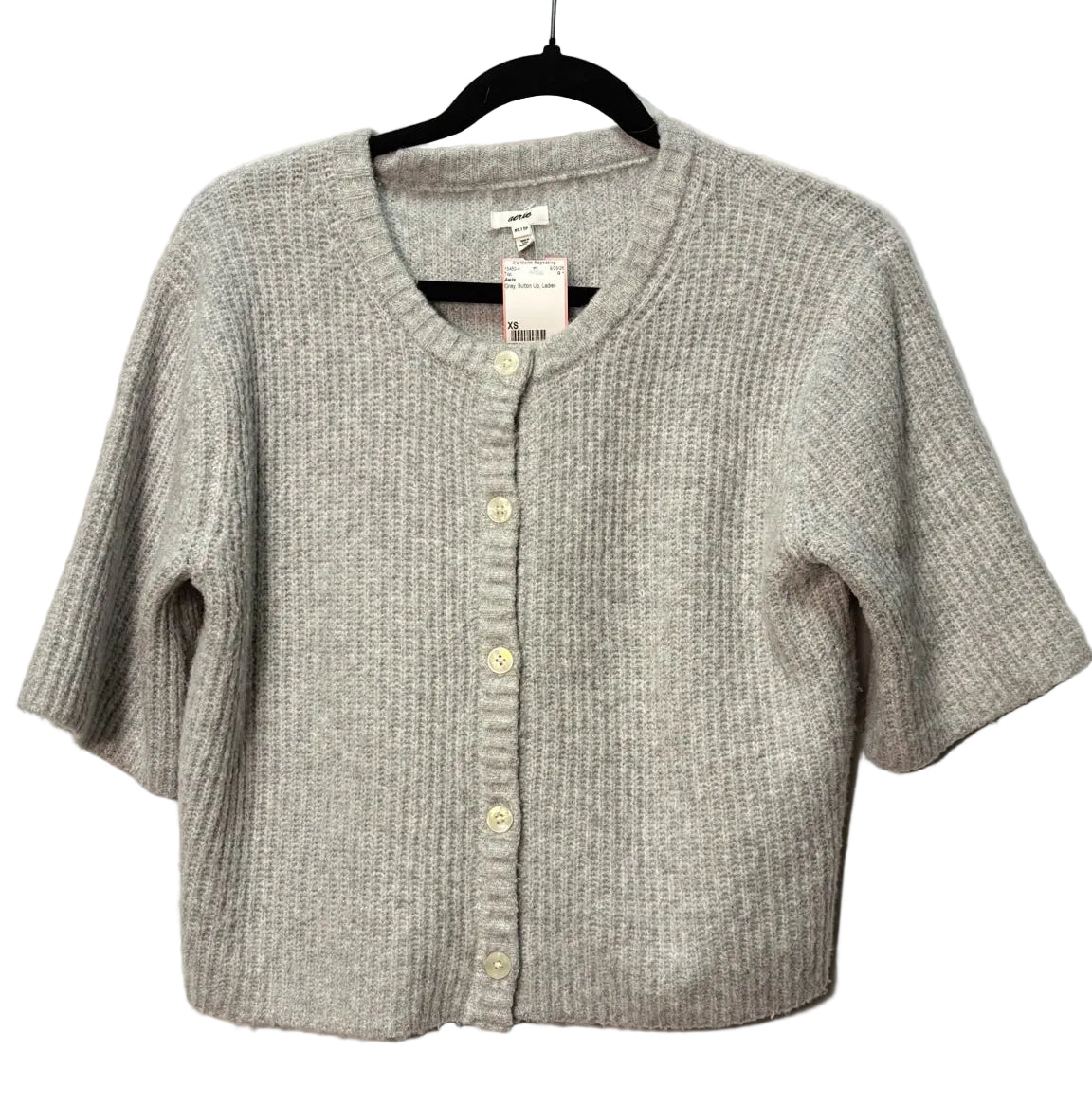 Size XS Aerie Grey Button Up Ladies Top