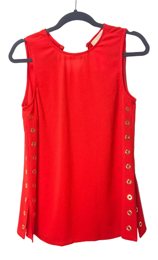Size M Michael Kors Red Gold Ladies Top