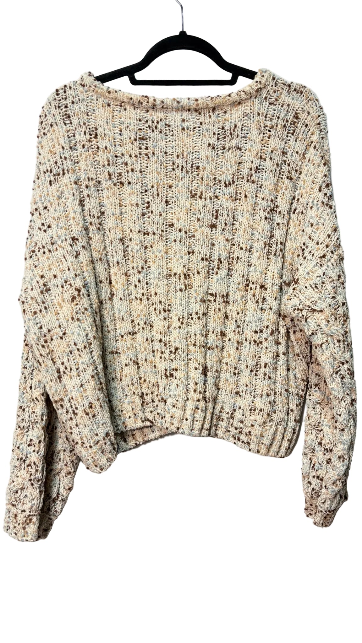 Size XL Moon Cream Blue Knit Top