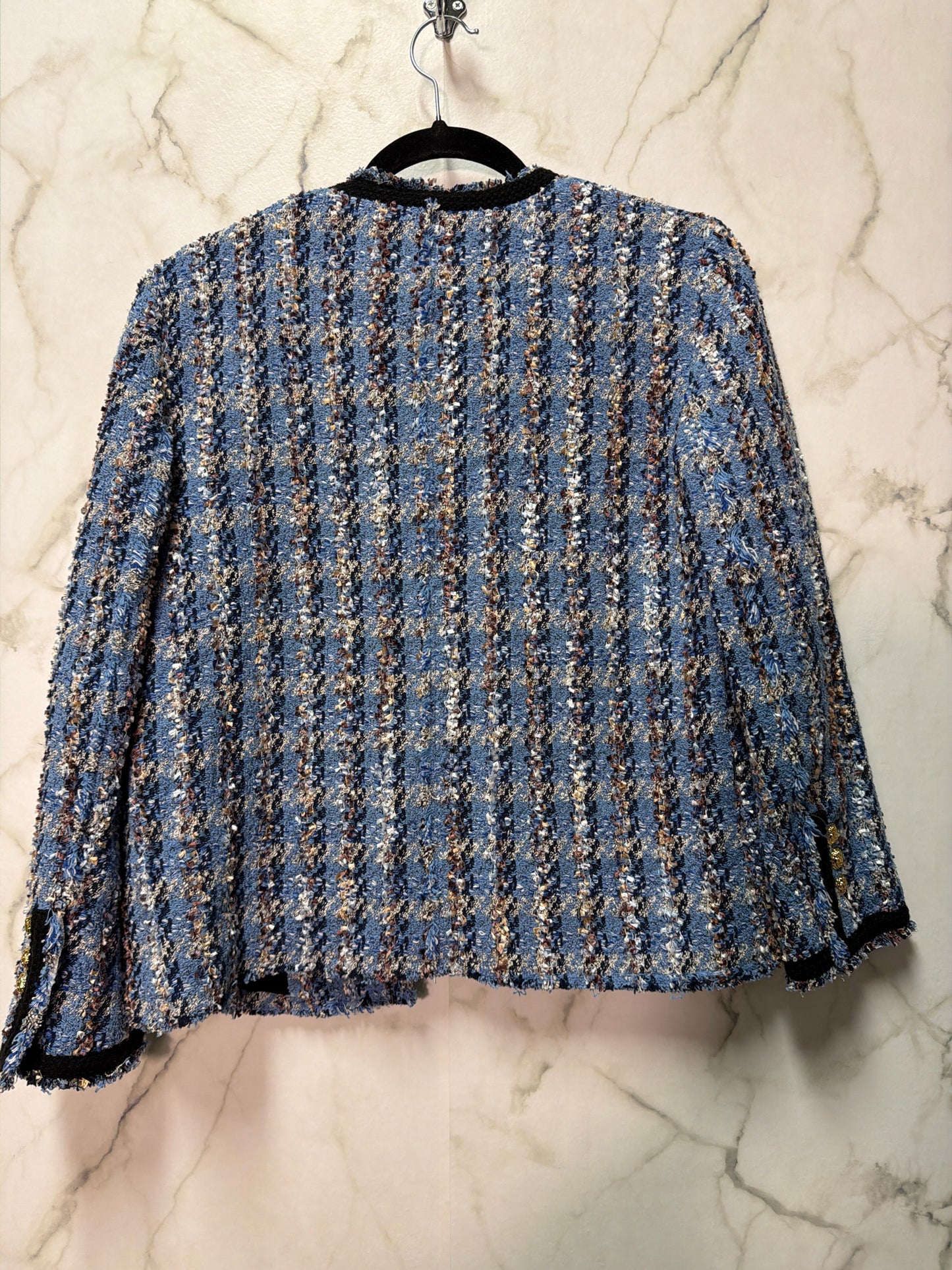 Size XS Zara Blue White Checkered Ladies Jacket