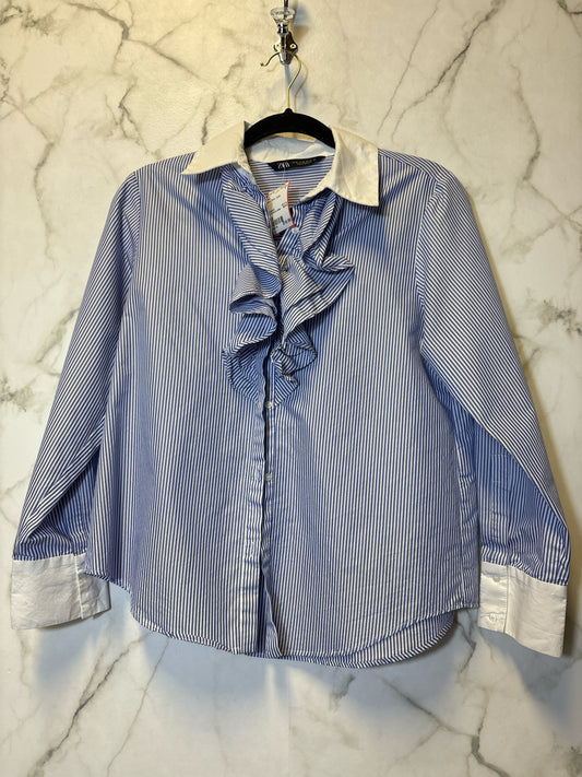 Size XS Zara Blue Stripe Ladies Top