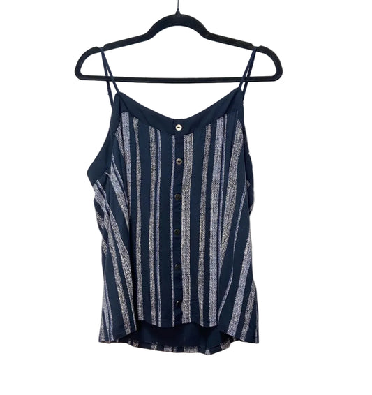 Size XL Reitmans Navy White Stripe Women's Sleeveless Top