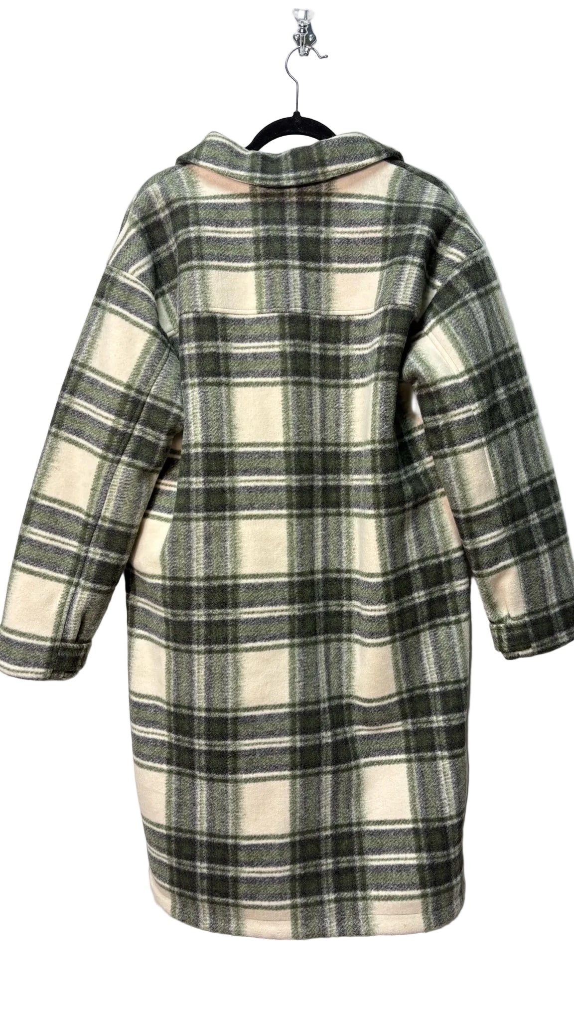 Size M Reitmans White Green Plaid Ladies Jacket
