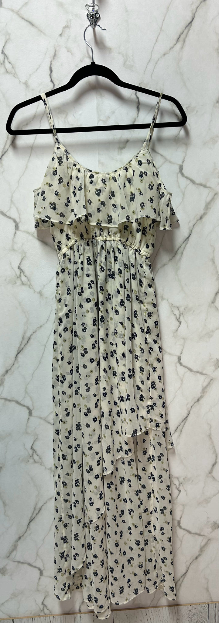 Size XS Abercrombie White Navy Floral Ladies Dress