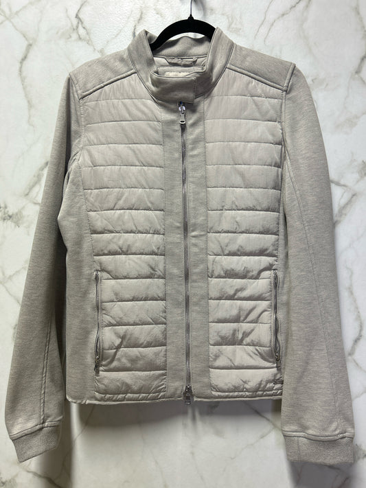 Size L Calvin Klein Grey Cream Ladies Jacket