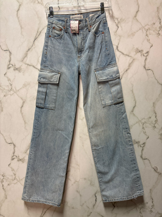 Size 23 Denim Forum Blue Demin CARGO Ladies Pants