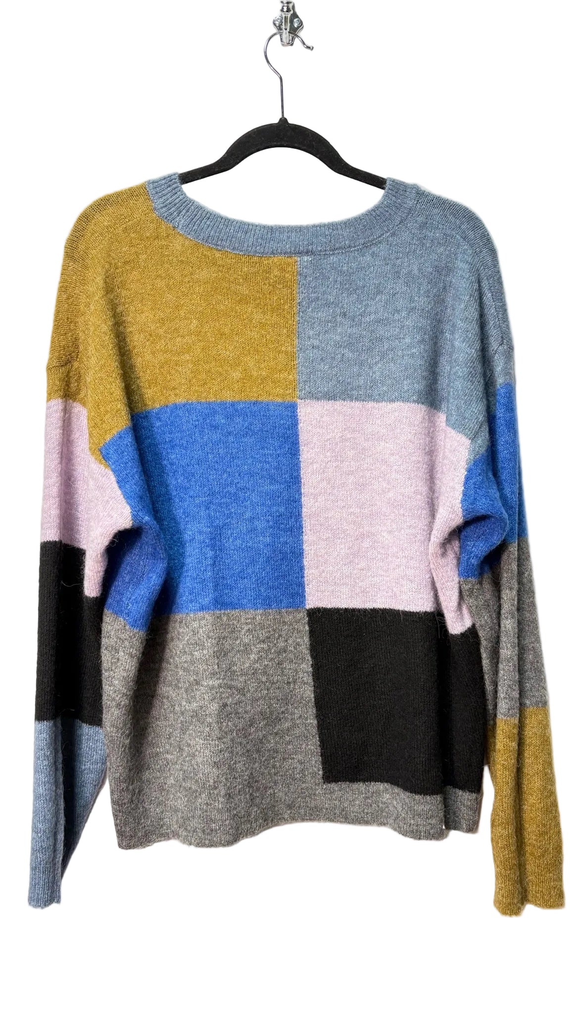 Size XXL Ichi Black/grey Multi squares Ladies Sweater