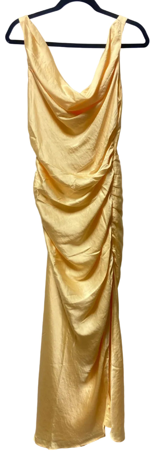 Size M Abercrombie Yellow Brand New Satin Ladies Dress