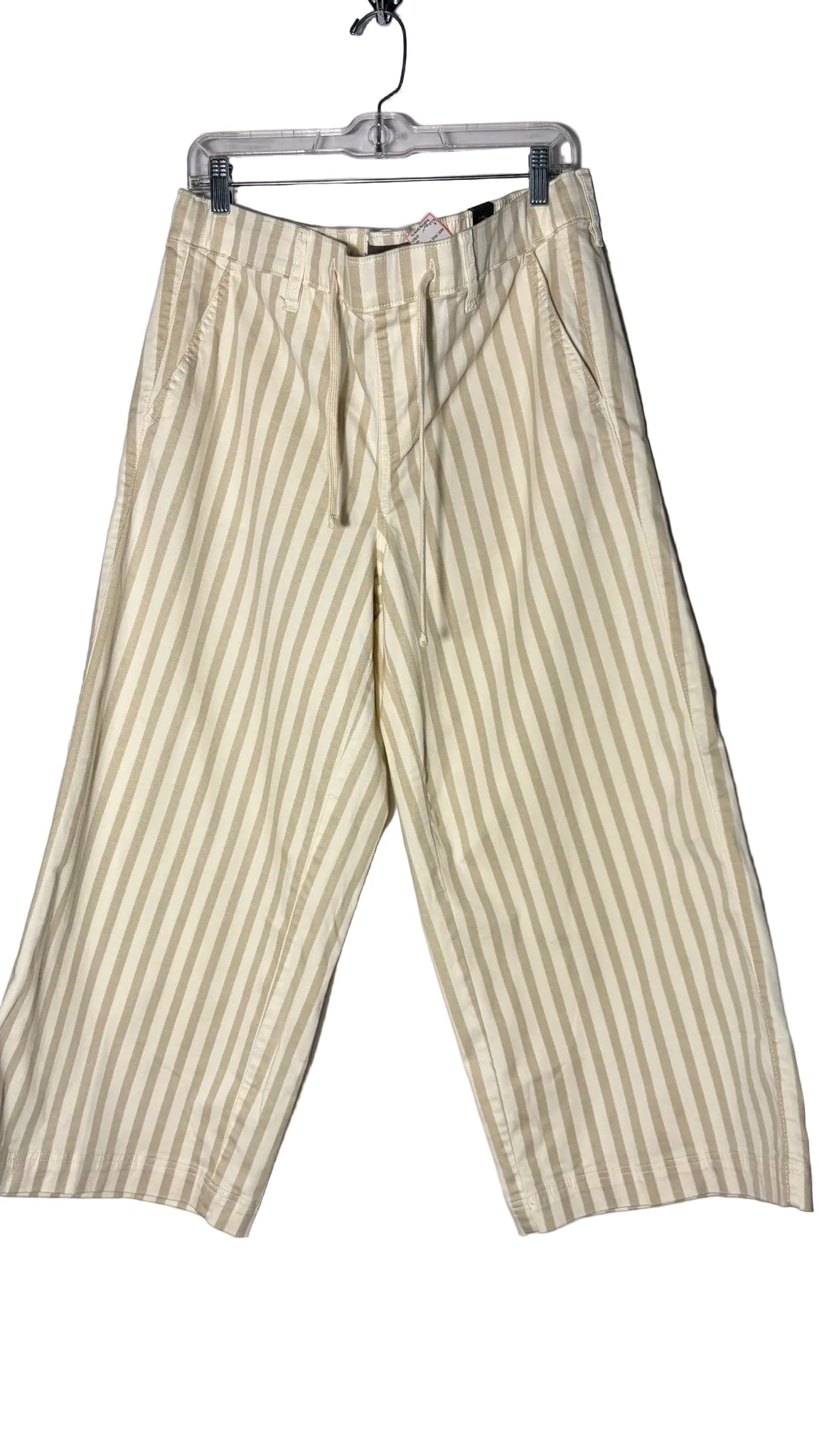Size 1 Torrid White Beige Stripe Ladies Pants