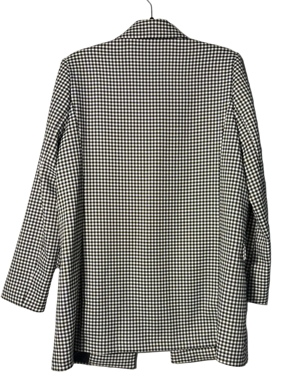 Size L Dynamite Blk/Wht Checkered Ladies Blazer