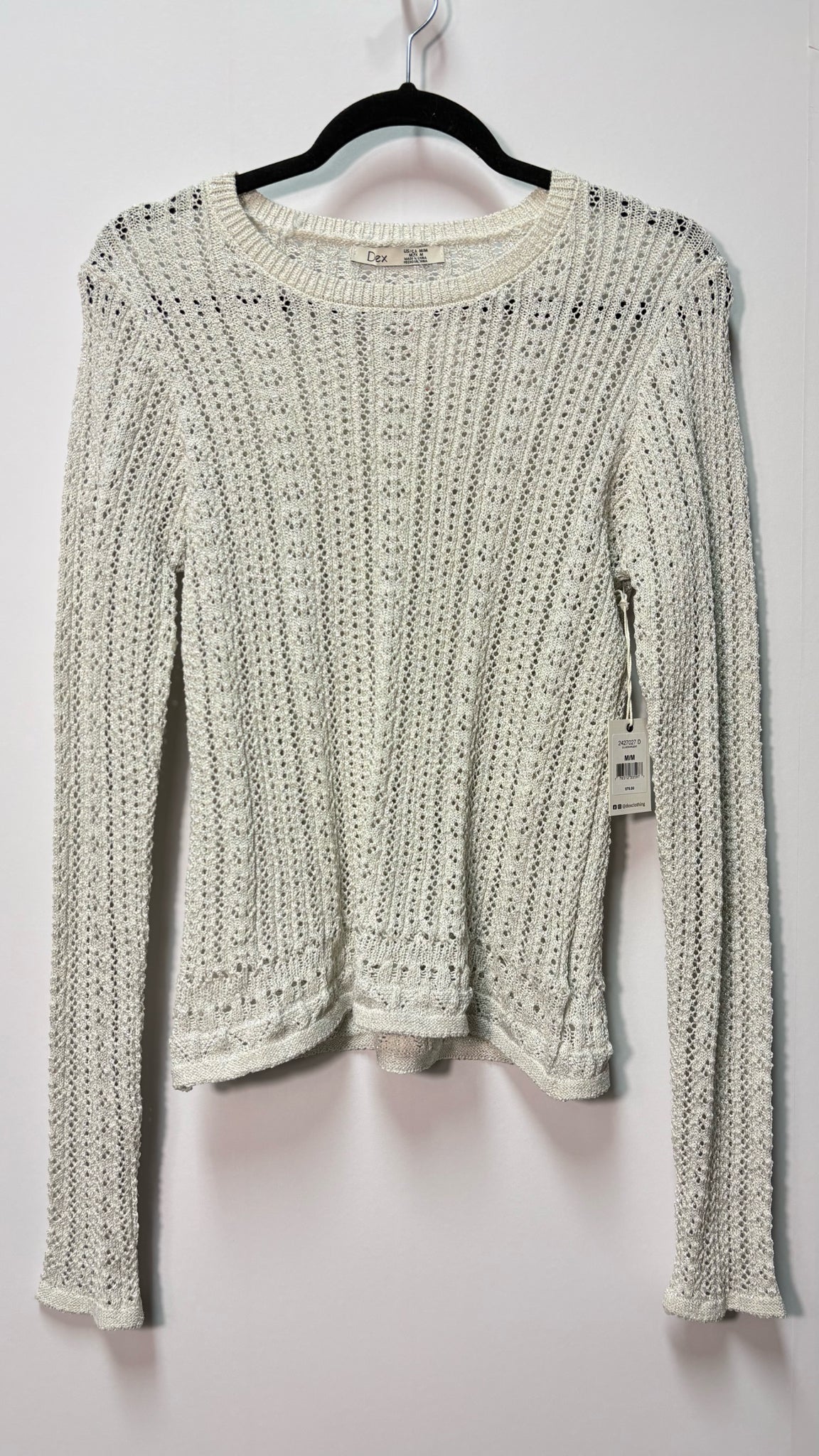 Size M DEX Cream Brand New Sparkle Ladies Top