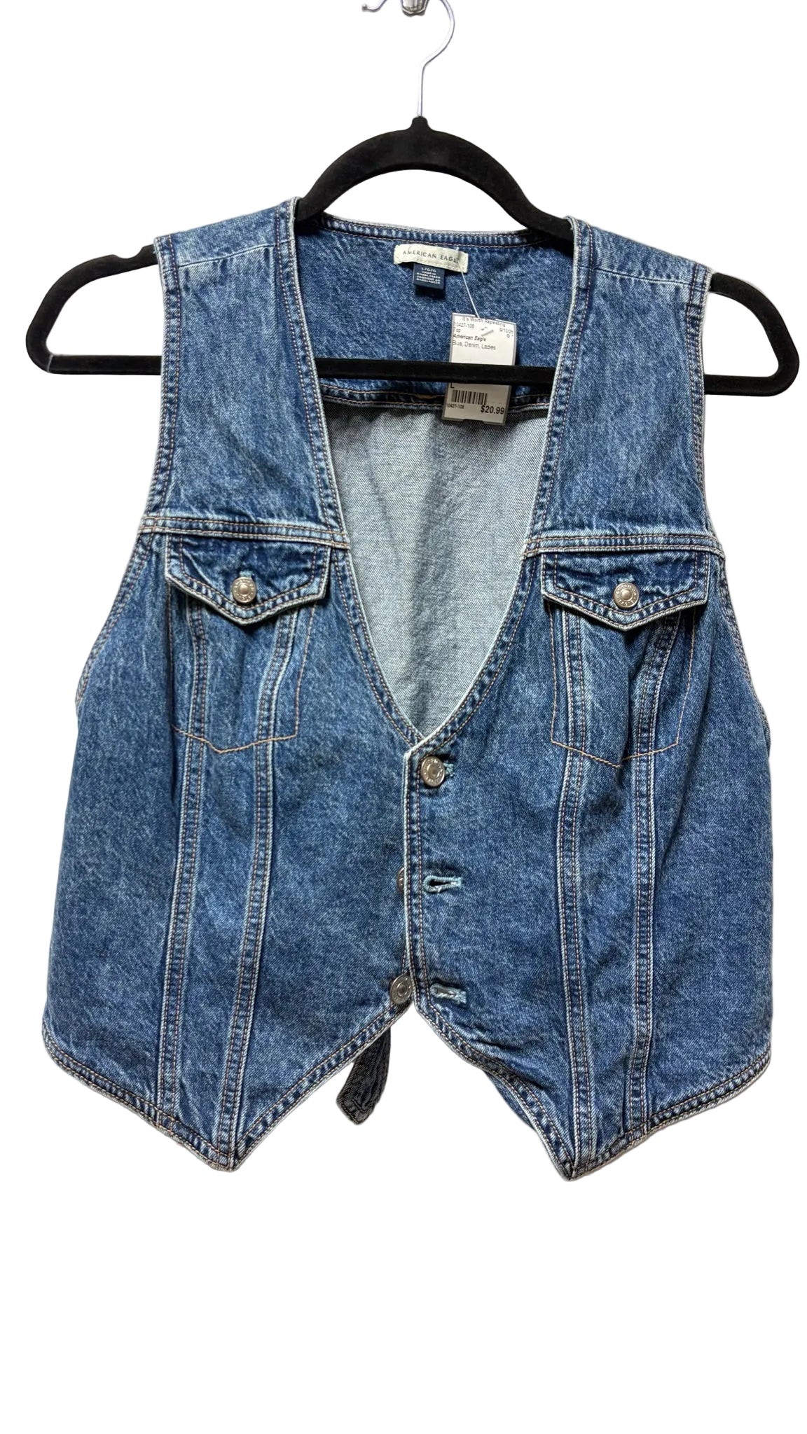 Size L American Eagle Blue Denim Ladies Top