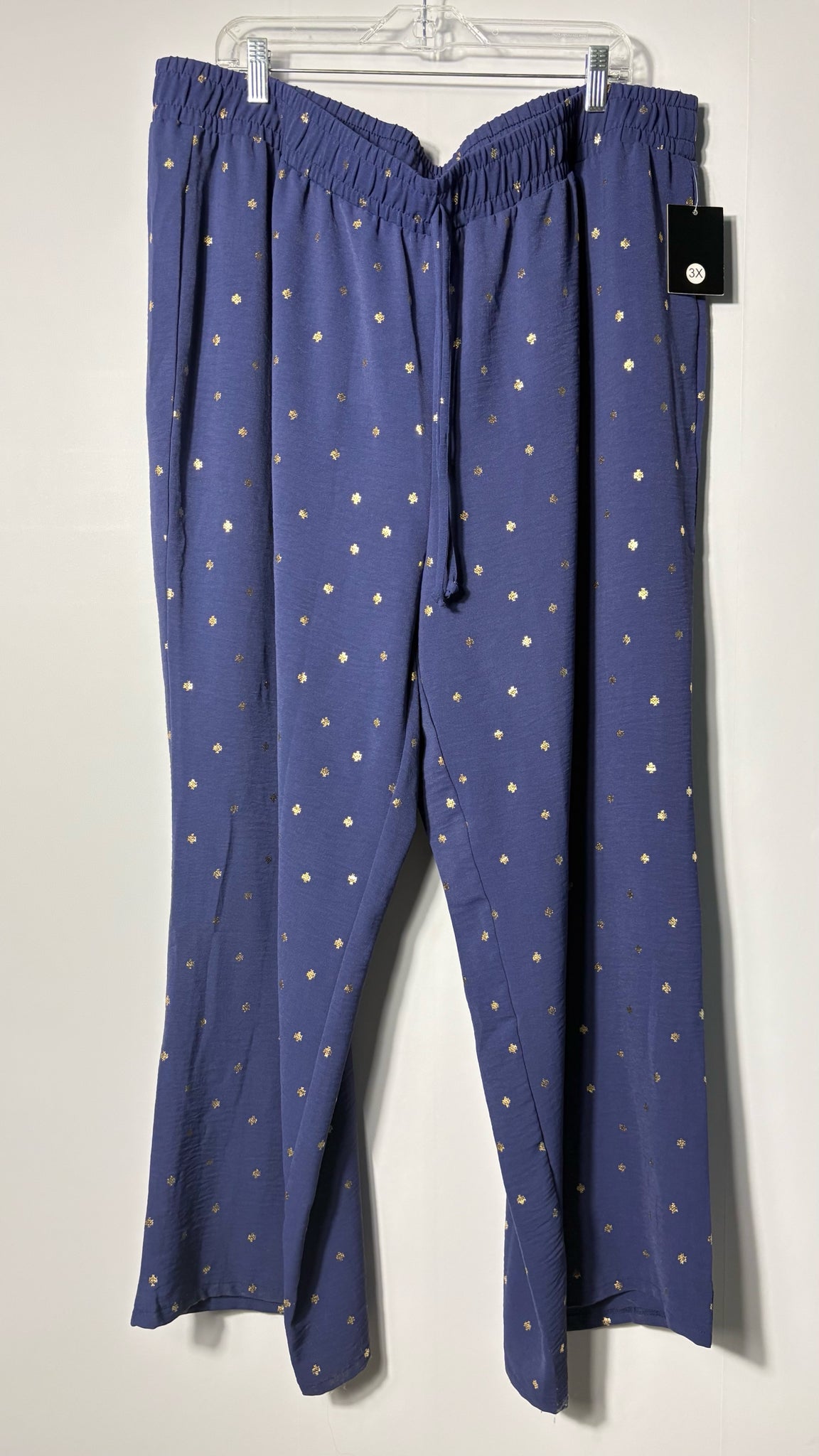 Size 3X Navy Gold Ladies Brand New Pants
