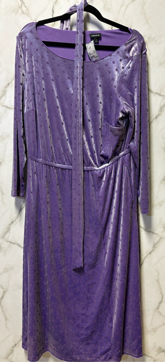 Size 1 Torrid Purple Ladies Dress