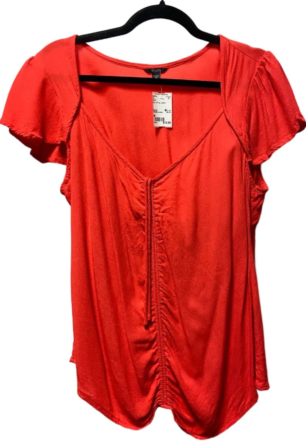 Size M Guess Red ruching Ladies Top