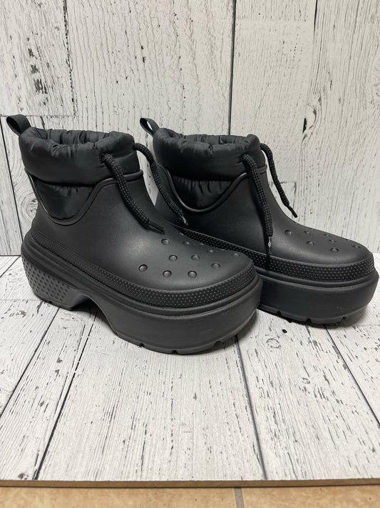 Size 10 Crocs Black Unisex Boots