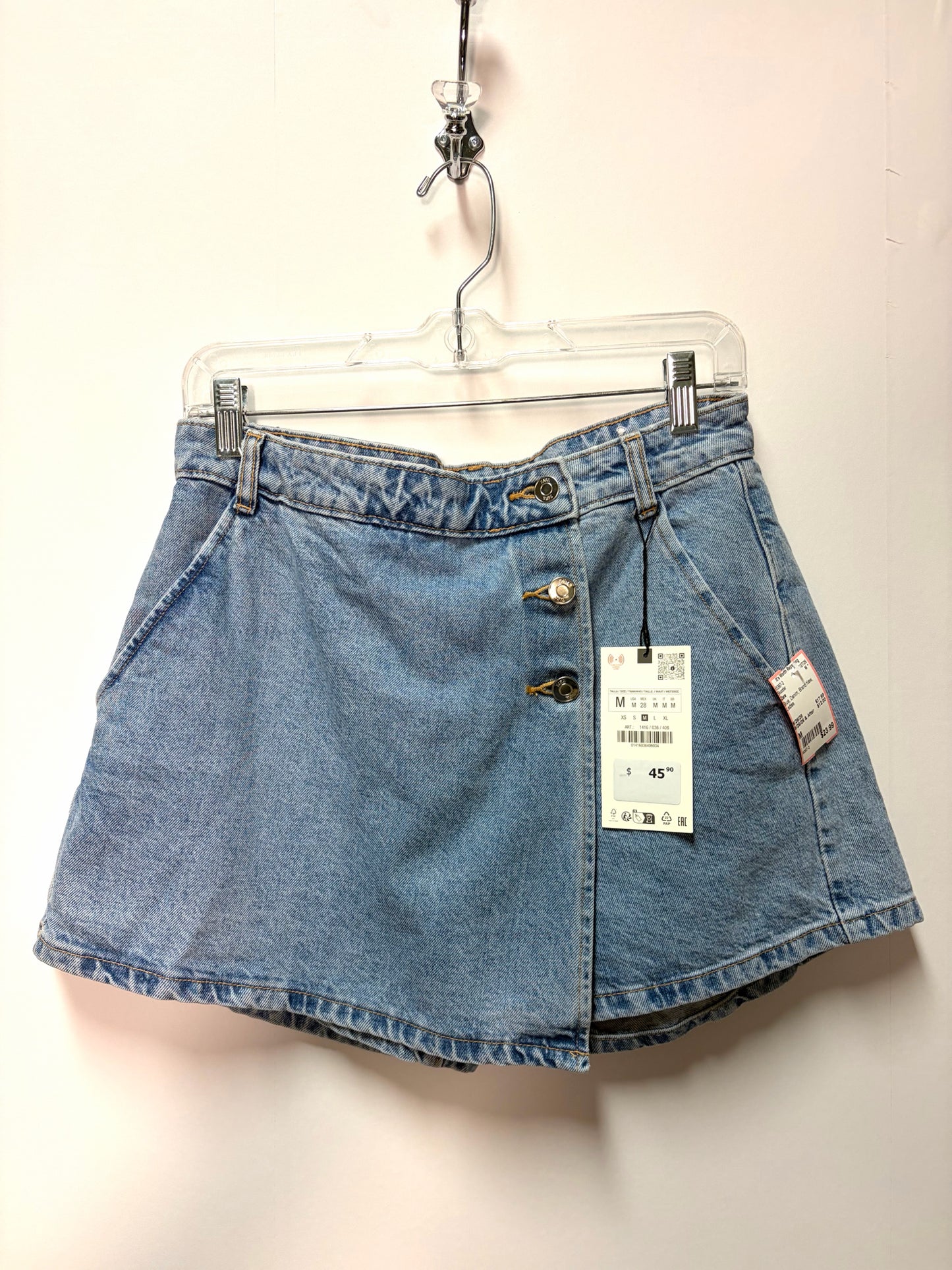 Size M Zara Blue Denim Ladies Brand New Skooter