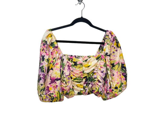 Size M H & M Multi-Color Floral Ladies Top