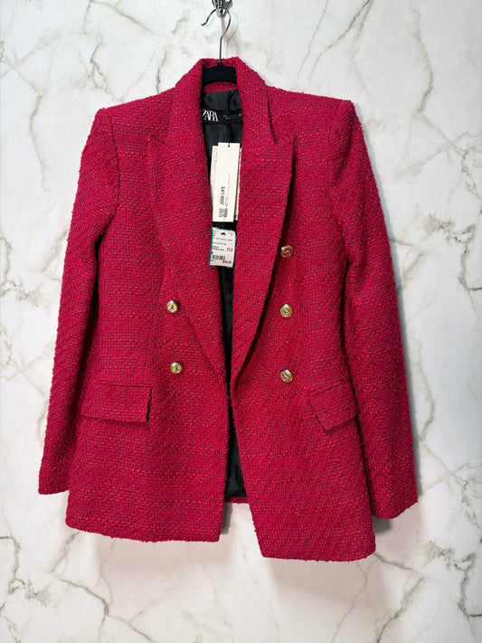 Size S Zara Pink Gold buttons Ladies Blazer
