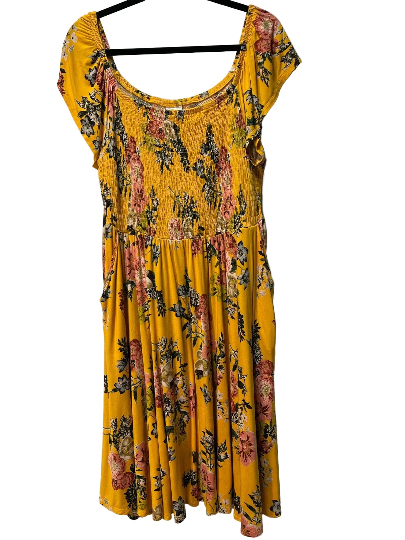 Size 2X Torrid Yellow Floral Ladies Dress